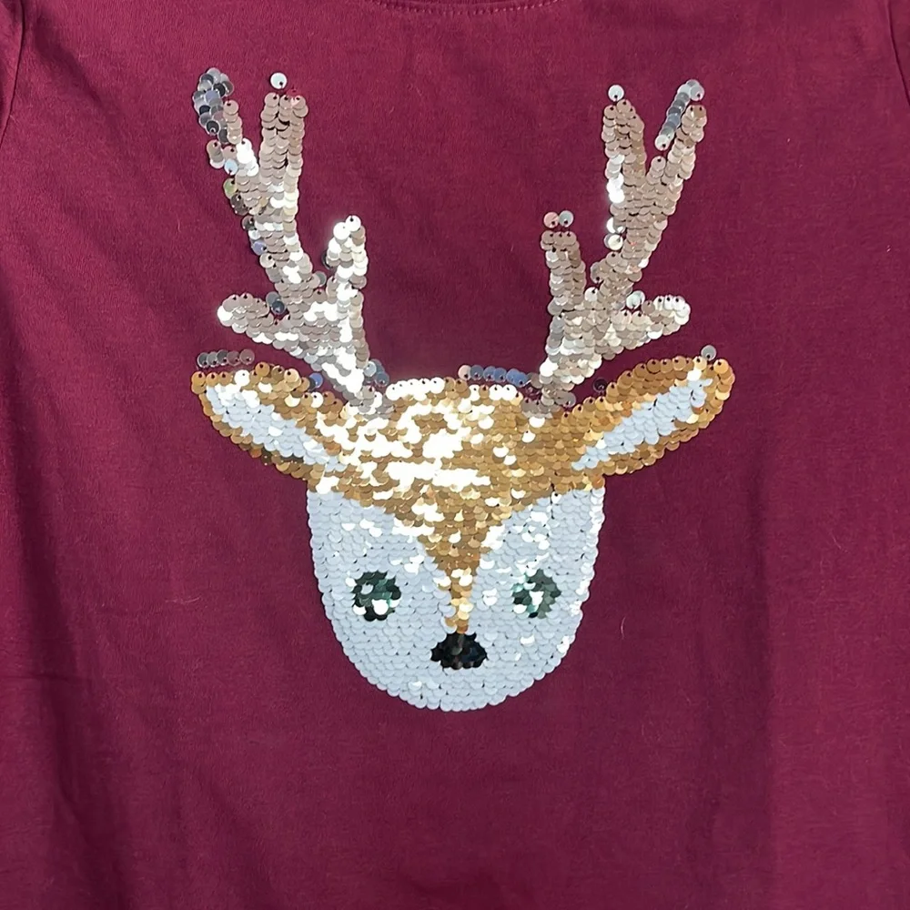 Cat & Jack reindeer top. Size 10/12. New! - Picture 3 of 7